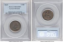 George IV Farthing 1825 MS65 Brown PCGS, KM677, S-3822.

HID09801242017