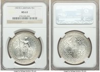 Edward VII Trade Dollar 1907-B MS63 NGC, Bombay mint, KM-T5. Lustrous and choice with full mint bloom. 

HID09801242017
