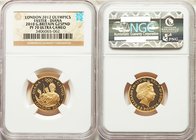 Elizabeth II gold Proof "London 2012 Olympics" 25 Pounds 2010 PR70 Ultra Cameo NGC, KM1164. Issued for the 2012 London Olympics - Diana. AGW 0.2508 oz...