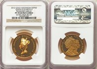 Elizabeth II gold Proof "Diamond Jubilee" 50 Pounds 2012 PF70 Ultra Cameo NGC, KM-Unl. Mintage: 1,952. Struck in Ultra High Relief to celebrate the 60...