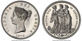 Victoria silver Proof INA Retro Issue "Three Graces" Crown 1879-Dated PR67 Deep Cameo PCGS, KM-X81. 35gm. Medal alignment.

HID09801242017