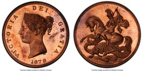 Victoria copper Proof INA Retro Issue "St. George" Crown 1879-Dated PR64 Red Cameo PCGS, KM-X83b. 30.25gm.

HID09801242017