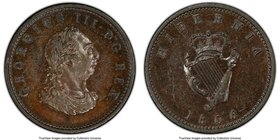 George III Proof Farthing 1806 PR63 Brown PCGS, KM146.1, S-6622. Edge: Plain. Laureate bust right / Crowned harp, above date.

HID09801242017