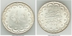 Ottoman Empire. Mehmed V 20 Kurush AH 1327 Year 9 (1918/9) AU (cleaned), Constantinople mint (in Turkey), KM780. 36.9mm. 23.80gm. 

HID09801242017