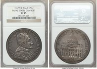 Papal States. Innocent XI (1676-1689) Piastra Year 2 (1677) XF45 NGC, Rome mint, KM398, Dav-4087. B-2089. Old collection toning in gun-metal gray even...
