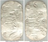 Akita Shi Momme Shi Chi Bu Gin Ban (silver 4 Momme 6 Bu) ND (1862-1863) XF (cleaned), Hartill-9.91 (VR). 37.2x64.9mm. 17.15gm. 

HID09801242017