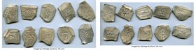 Philip V 10-Piece Lot of Uncertified Assorted Cob 8 Reales ND (1740-1746) Fine, 1) 8 Reales, KM47. 43.2x30.4mm. 25.64gm 2) 8 Reales, KM47. 36.0x26.9mm...
