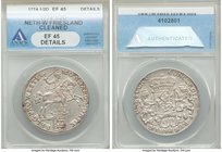 West Friesland. Provincial 1/2 Ducaton 1774 XF45 Details (Cleaned) ANACS, KM140.1.

HID09801242017