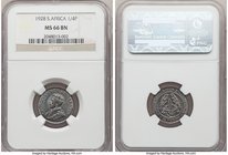 George V 1/4 Penny 1928 MS66 Brown NGC, KM12.2. Dark molasses color draped in light blue. 

HID09801242017
