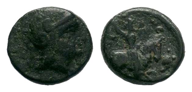 Greek coin, As Satrap, 323-306 B.C. AE 

Condition: Very Fine

Weight: 1.02 gr
D...