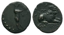 Ionia. Miletos . magistrate circa 39-17 BC. 


Condition: Very Fine

Weight: 3.20 gr
Diameter: 17 mm