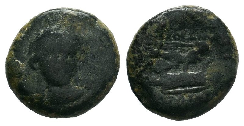 Seleukid Empire, Antiochos I Soter Æ23. Seleukia on the Tigris, 281-261 BC. 


C...