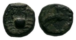 GREEK. Uncertain. Ae (2nd-1st centuries BC).

Condition: Very Fine

Weight: 1.37 gr
Diameter: 10 mm