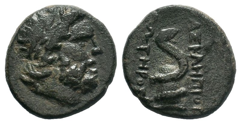 Pergamum Mysia - Asklepios - Serpent Bronze 200-20 BC.


Condition: Very Fine

W...