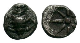 Mysia. Gambrium. c. 440 BC. 

Condition: Very Fine

Weight: 0.28 gr
Diameter: 7 mm