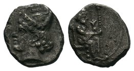 Cilicia, Myriandros, 343-332 BC. AR Obol 


Condition: Very Fine

Weight: 0.64 gr
Diameter: 10 mm