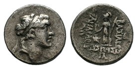 Kings of Cappadocia, Ariarathes IV (220-163), Drachm, year 33; AR 


Condition: Very Fine

Weight: 4.09 gr
Diameter: 18 mm