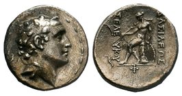 Seleukid Empire, Antiochos the son of Seleukos IV AR Tetradrachm. Antioch, circa 175 BC.


Condition: Very Fine

Weight: 16.39 gr
Diameter: 29 mm
