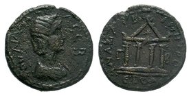 CILICIA. Anazarbus. Julia Mamaea (Augusta, 222-235). Ae.
Ae. Bronze

Condition: Very Fine

Weight: 8.40 gr
Diameter: 24 mm