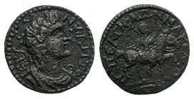 Caria, Attuda Æ22. Pseudo-autonomous issue, reign of Trajan(?), AD 98-117.

Condition: Very Fine

Weight: 5.48 gr
Diameter: 23 mm