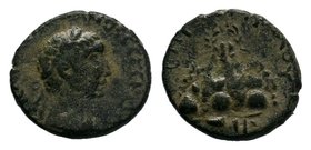 CAPPADOCIA. Caesarea. Trajan (98-117). Ae. T. Pomponius Bassus, presbeutes.

Condition: Very Fine

Weight: 2.63 gr
Diameter: 16 mm