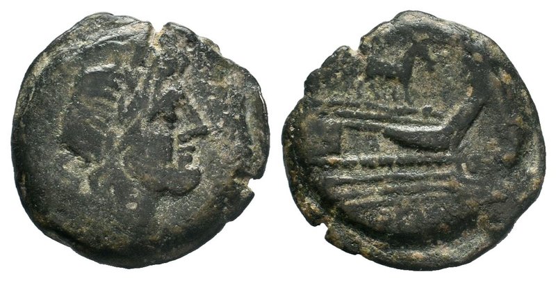 Anonymous . AE Quadrans, after 211 BC. Uncertain mint.

Condition: Very Fine

We...