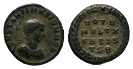 Constantine II (Caesar, 316-337). Æ Follis. Thessalonica, 

Condition: Very Fine

Weight: 3.20 gr
Diameter: 17 mm