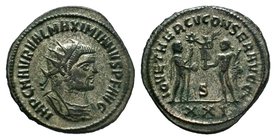 Maximianus. First reign, A.D. 286-305. Æ antoninianus

Condition: Very Fine

Weight: 4.43 gr
Diameter: 16 mm