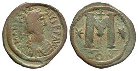 Anastasius I. 491-518. AE follis

Condition: Very Fine

Weight: 17.60 gr
Diameter: 36 mm