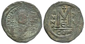 Justinian I. 527-565. Æ Follis 

Condition: Very Fine

Weight: 22.22 gr
Diameter: 38 mm