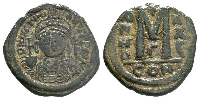 Justinian I. 527-565. Æ Follis 

Condition: Very Fine

Weight: 17.84 gr
Diameter...