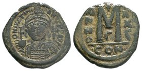 Justinian I. 527-565. Æ Follis 

Condition: Very Fine

Weight: 17.84 gr
Diameter: 32 mm