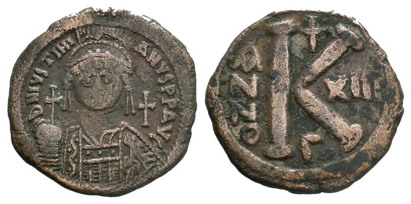 Justinian I. 527-565. Æ Follis 

Condition: Very Fine

Weight: 10.25 gr
Diameter...