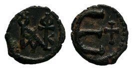 Justin II. AD 565-578. Æ Pentanummium

Condition: Very Fine

Weight: 1.25 gr
Diameter: 14 mm