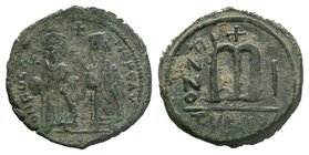 Phocas and Leontia (602-610 AD). AE Follis. Theoupolis (Antioch).

Condition: Very Fine

Weight: 10.00 gr
Diameter: 20 mm