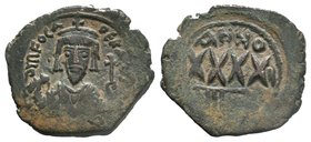Phocas, 602-610 AD. AE Follis 

Condition: Very Fine

Weight: 11.05 gr
Diameter: 31 mm