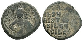 Basil II and Constantine VIII, AE Class 2 anonymous follis. 976-1028 AD.
Condition: Very Fine

Weight: 10.67 gr
Diameter: 28 mm