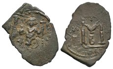 ARAB-BYZANTINE: Standing imperial Figure, Time of the Rashidun. circa AH 19-39 / AD 641-660s

Condition: Very Fine

Weight: 3.30 gr
Diameter: 29 mm