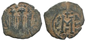 ARAB-BYZANTINE: Three Standing Figures, ca. 640s, AE fals, KYΠP for Cyprus

Condition: Very Fine

Weight: 4.60 gr
Diameter: 25 mm