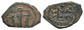 ARAB-BYZANTINE: Three Standing Figures, ca. 640s, AE fals, KYΠP for Cyprus

Condition: Very Fine

Weight: 8.00 gr
Diameter: 29 mm