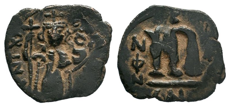 ARAB-BYZANTINE: Standing imperial Figure, Time of the Rashidun. circa AH 19-39 /...