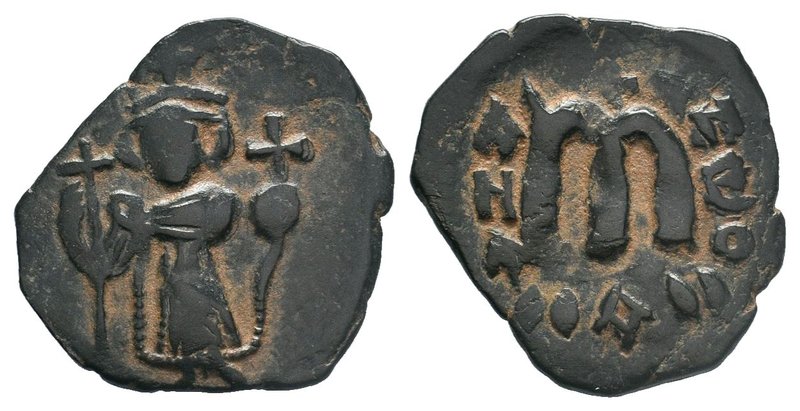 ARAB-BYZANTINE: Standing imperial Figure, Time of the Rashidun. circa AH 19-39 /...