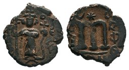 ARAB-BYZANTINE: Standing imperial Figure, Time of the Rashidun. circa AH 19-39 / AD 641-660s

Condition: Very Fine

Weight: 2.60 gr
Diameter: 20 mm