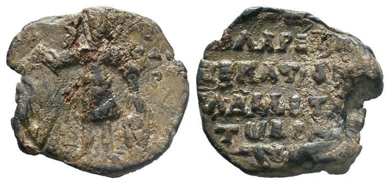 Byzantine lead seal of Philaretos Panypersebastos (ca 11th/12th cent.)
Obverse: ...