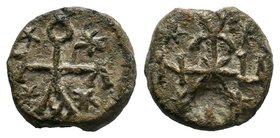 Byzantine lead seal of Paul honorary consul. (6th/7th cent.)

Obverse: Cruciform monogram, inscribed in 4 corners by a star: ΠΑΥΛΟΥ = Παύλου (Of Paul)...