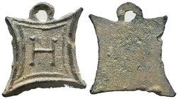 Lead Drachmae weight, 1st century BC-2nd century AD.

Condition: Very Fine

Weight: 34.46 gr
Diameter: 42 mm