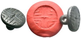 Bronze Age Lead Stamp Seal. 17th-16th century BC.

Condition: Very Fine

Weight: 27.37 gr
Diameter: 26.15 mm