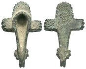 Ancient Roman Bronze Fertility "Vagina" Pendant. C. 1st / 3th AD.

Condition: Very Fine

Weight: 14.81 gr
Diameter: 35.88 mm