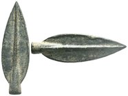 Iron Age - Bronze Arrowheads, c. 1200 - 690 B.C.

Condition: Very Fine

Weight: 6.16 gr
Diameter: 49.58 mm