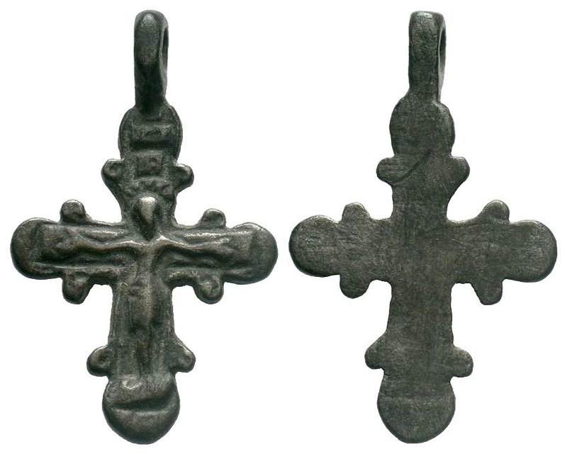 Byzantine Silver Cross, 7th - 11th C. AD.

Condition: Very Fine

Weight: 3.21 gr...